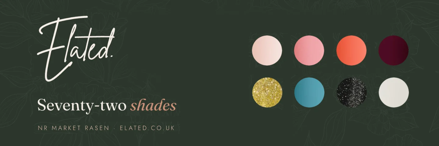Elated gel nail salon — seventy-two Gel Bottle shades, near Market Rasen